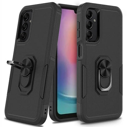 For Samsung Galaxy A24 4G (162.1 x 77.6 x 8.3mm) Cell Phone Case Rotatable Kickstand PC+TPU Anti-drop Cover