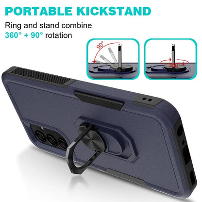 For Samsung Galaxy A24 4G (162.1 x 77.6 x 8.3mm) Cell Phone Case Rotatable Kickstand PC+TPU Anti-drop Cover