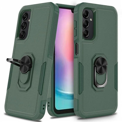 For Samsung Galaxy A24 4G (162.1 x 77.6 x 8.3mm) Cell Phone Case Rotatable Kickstand PC+TPU Anti-drop Cover