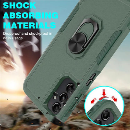 For Samsung Galaxy A24 4G (162.1 x 77.6 x 8.3mm) Cell Phone Case Rotatable Kickstand PC+TPU Anti-drop Cover