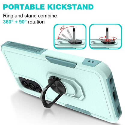 For Samsung Galaxy A24 4G (162.1 x 77.6 x 8.3mm) Cell Phone Case Rotatable Kickstand PC+TPU Anti-drop Cover