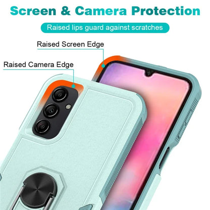 For Samsung Galaxy A24 4G (162.1 x 77.6 x 8.3mm) Cell Phone Case Rotatable Kickstand PC+TPU Anti-drop Cover