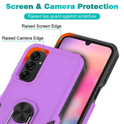 For Samsung Galaxy A24 4G (162.1 x 77.6 x 8.3mm) Cell Phone Case Rotatable Kickstand PC+TPU Anti-drop Cover