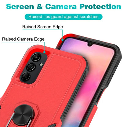 For Samsung Galaxy A24 4G (162.1 x 77.6 x 8.3mm) Cell Phone Case Rotatable Kickstand PC+TPU Anti-drop Cover