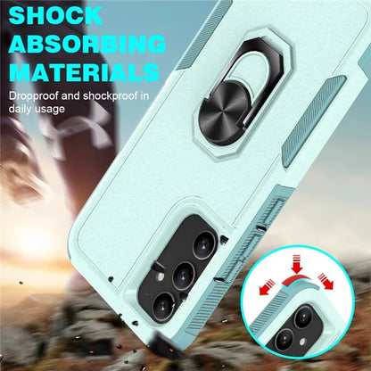 For Samsung Galaxy A34 5G Cell Phone Case Ring Kickstand Design PC+TPU Anti-scratch Cover