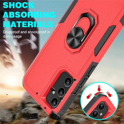 For Samsung Galaxy A34 5G Cell Phone Case Ring Kickstand Design PC+TPU Anti-scratch Cover