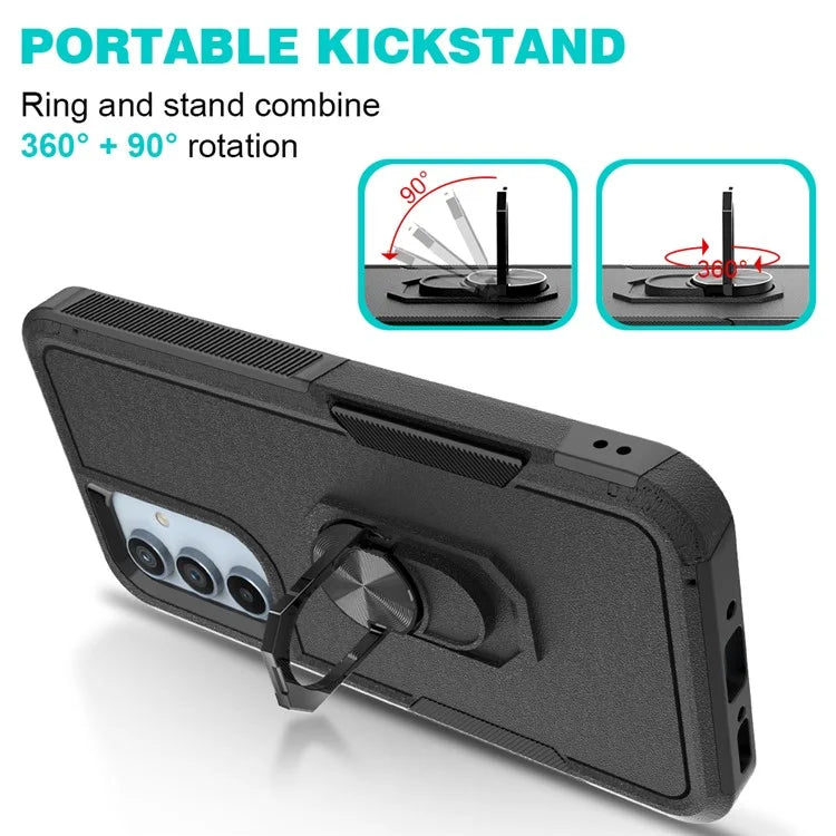 For Samsung Galaxy A54 5G Cell Phone Case PC+TPU Ring Kickstand Back Cover