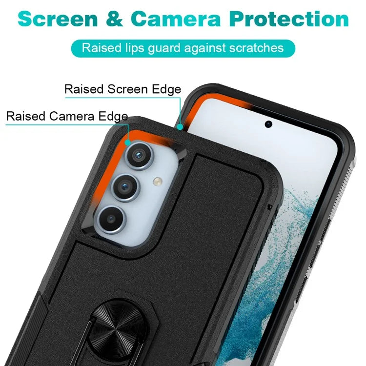 For Samsung Galaxy A54 5G Cell Phone Case PC+TPU Ring Kickstand Back Cover