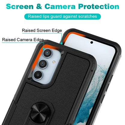 For Samsung Galaxy A54 5G Cell Phone Case PC+TPU Ring Kickstand Back Cover