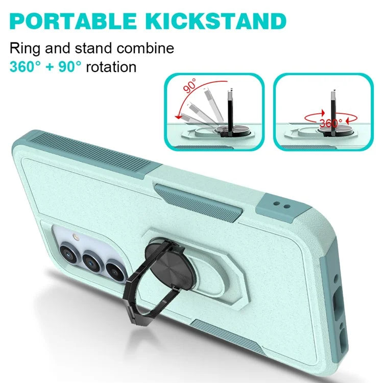 For Samsung Galaxy A54 5G Cell Phone Case PC+TPU Ring Kickstand Back Cover