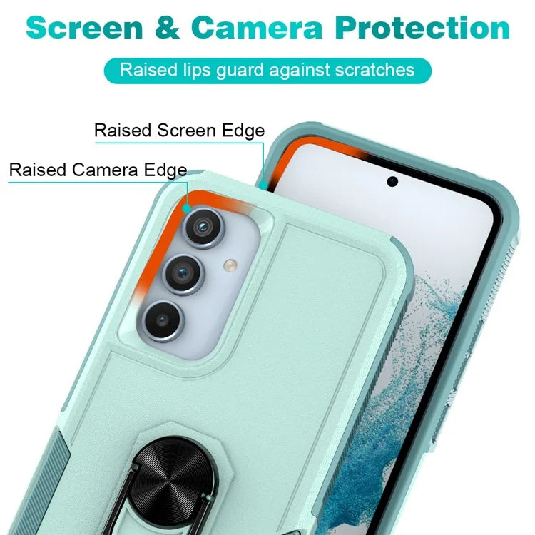 For Samsung Galaxy A54 5G Cell Phone Case PC+TPU Ring Kickstand Back Cover