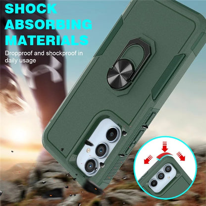 For Samsung Galaxy A54 5G Cell Phone Case PC+TPU Ring Kickstand Back Cover