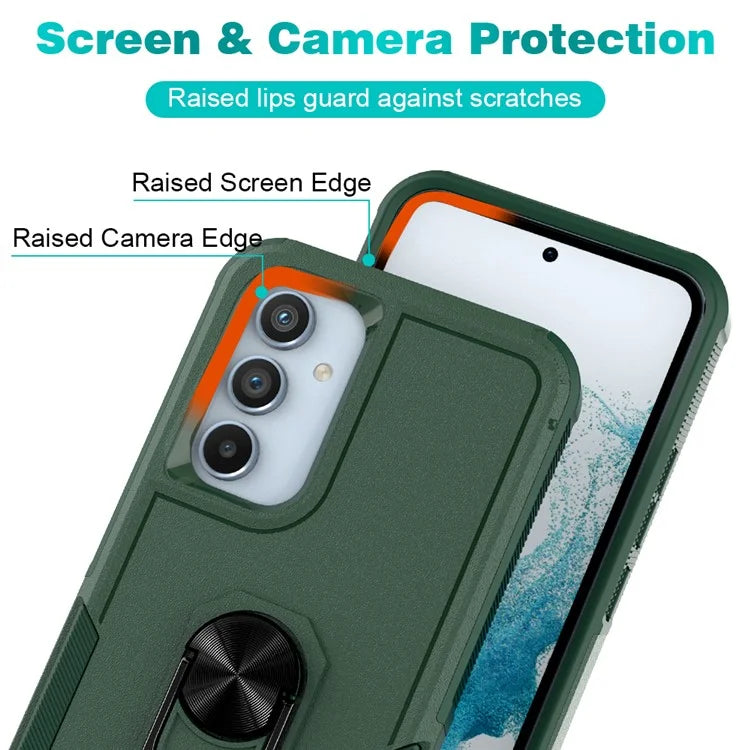 For Samsung Galaxy A54 5G Cell Phone Case PC+TPU Ring Kickstand Back Cover