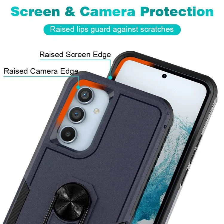 For Samsung Galaxy A54 5G Cell Phone Case PC+TPU Ring Kickstand Back Cover
