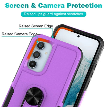 For Samsung Galaxy A54 5G Cell Phone Case PC+TPU Ring Kickstand Back Cover