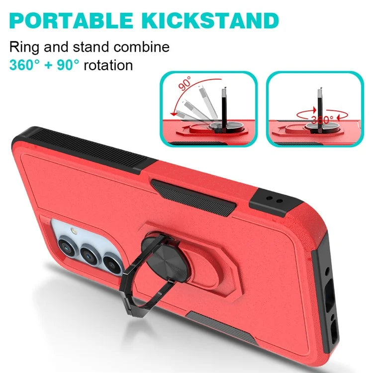 For Samsung Galaxy A54 5G Cell Phone Case PC+TPU Ring Kickstand Back Cover