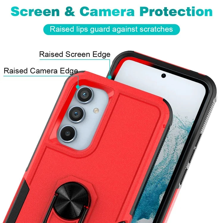 For Samsung Galaxy A54 5G Cell Phone Case PC+TPU Ring Kickstand Back Cover