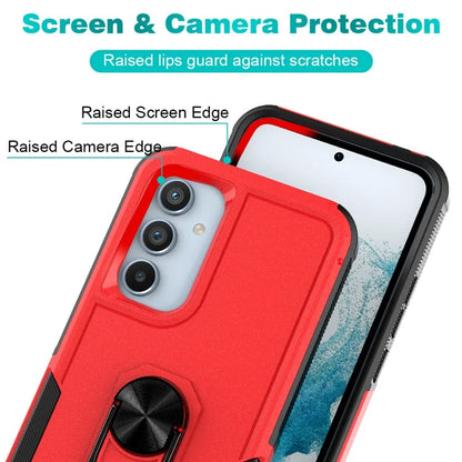 For Samsung Galaxy A54 5G Cell Phone Case PC+TPU Ring Kickstand Back Cover