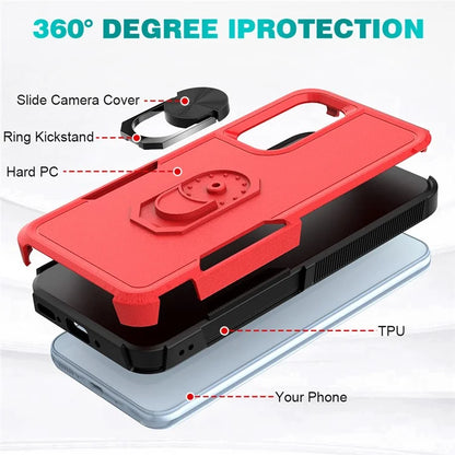 For Samsung Galaxy A54 5G Cell Phone Case PC+TPU Ring Kickstand Back Cover