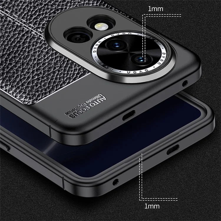 For Huawei nova 12 Pro 5G / nova 12 Ultra 5G Case Litchi Texture TPU Shockproof Phone Shell