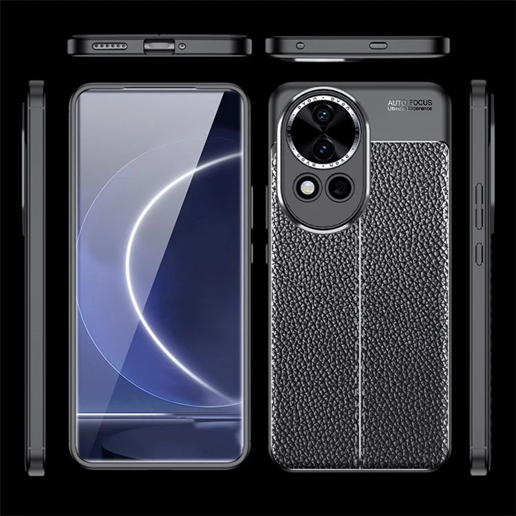 For Huawei nova 12 Pro 5G / nova 12 Ultra 5G Case Litchi Texture TPU Shockproof Phone Shell