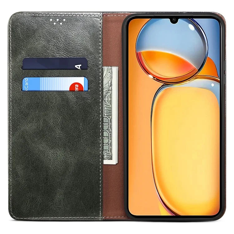 For Xiaomi Redmi 13C 4G / Poco C65 4G Cover PU Leather Anti-drop Stand Cell Phone Case