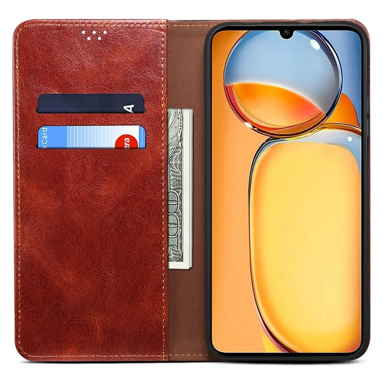 For Xiaomi Redmi 13C 4G / Poco C65 4G Cover PU Leather Anti-drop Stand Cell Phone Case