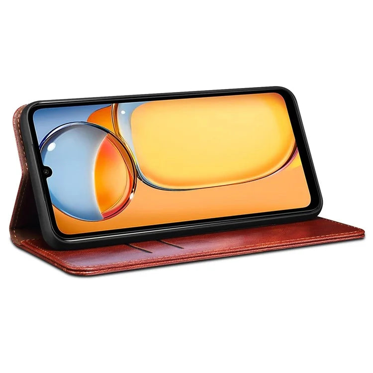 For Xiaomi Redmi 13C 4G / Poco C65 4G Cover PU Leather Anti-drop Stand Cell Phone Case