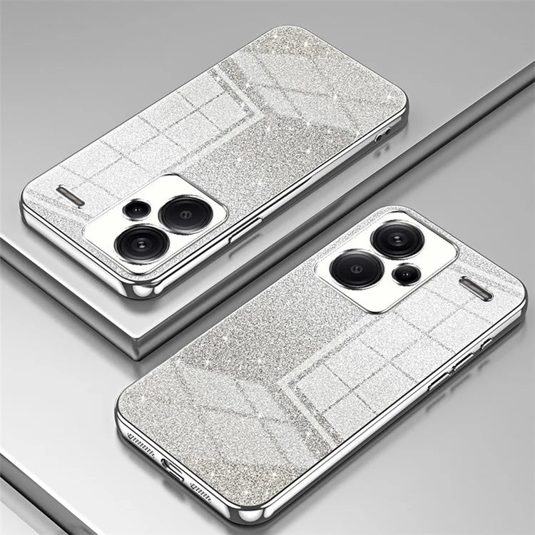 For Xiaomi Redmi Note 13 Pro+ 5G TPU Cover Precise Cutout Glitter Design Cell Phone Case