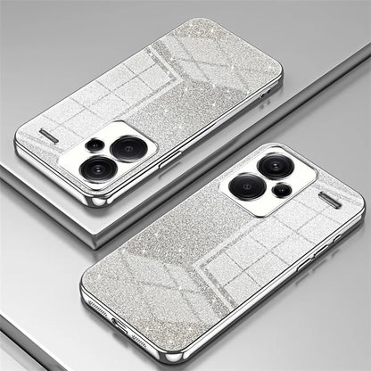 For Xiaomi Redmi Note 13 Pro+ 5G TPU Cover Precise Cutout Glitter Design Cell Phone Case