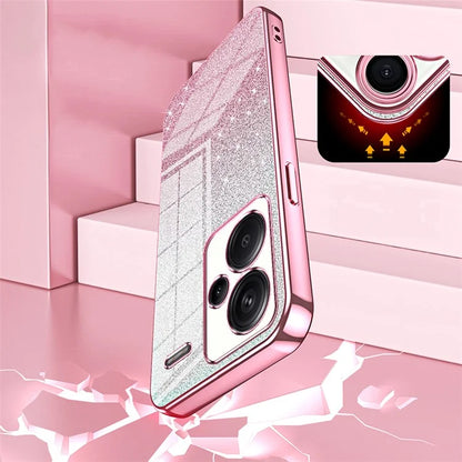 For Xiaomi Redmi Note 13 Pro+ 5G TPU Cover Precise Cutout Glitter Design Cell Phone Case