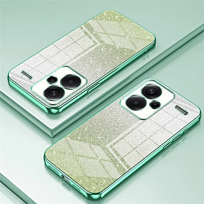 For Xiaomi Redmi Note 13 Pro+ 5G TPU Cover Precise Cutout Glitter Design Cell Phone Case