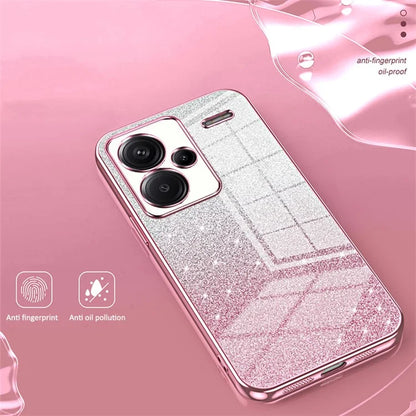 For Xiaomi Redmi Note 13 Pro+ 5G TPU Cover Precise Cutout Glitter Design Cell Phone Case