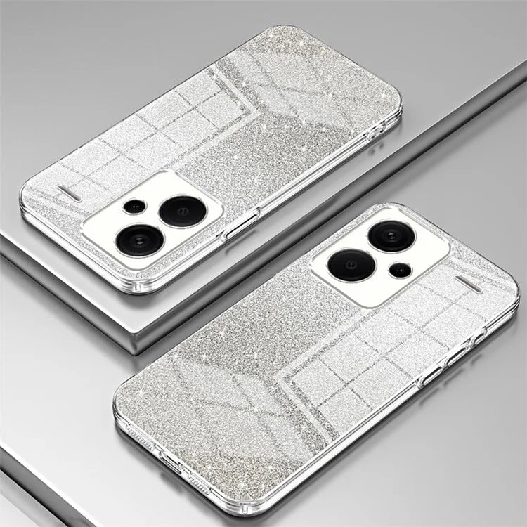 For Xiaomi Redmi Note 13 Pro+ 5G TPU Cover Precise Cutout Glitter Design Cell Phone Case