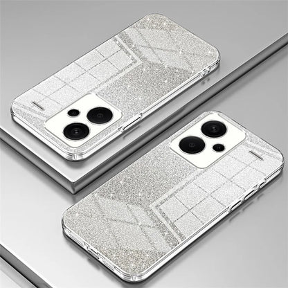 For Xiaomi Redmi Note 13 Pro+ 5G TPU Cover Precise Cutout Glitter Design Cell Phone Case