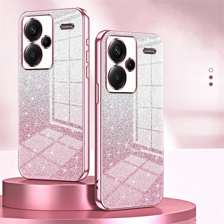 For Xiaomi Redmi Note 13 Pro+ 5G TPU Cover Precise Cutout Glitter Design Cell Phone Case