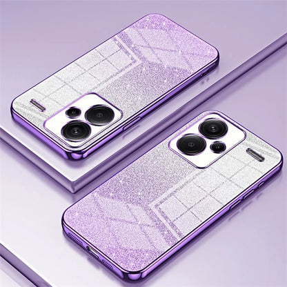 For Xiaomi Redmi Note 13 Pro+ 5G TPU Cover Precise Cutout Glitter Design Cell Phone Case