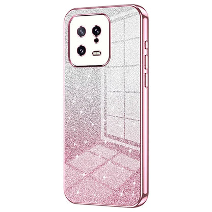 For Xiaomi 13 Cover Soft TPU Precise Cutout Gradient Glitter Design Cell Phone Case