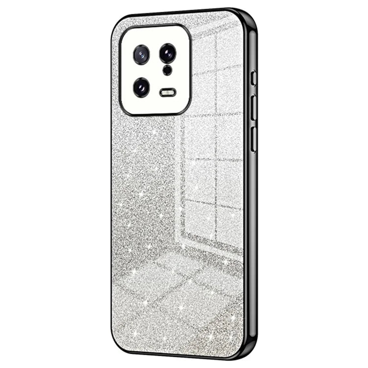 For Xiaomi 13 Cover Soft TPU Precise Cutout Gradient Glitter Design Cell Phone Case