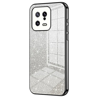 For Xiaomi 13 Cover Soft TPU Precise Cutout Gradient Glitter Design Cell Phone Case