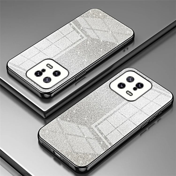For Xiaomi 13 Cover Soft TPU Precise Cutout Gradient Glitter Design Cell Phone Case