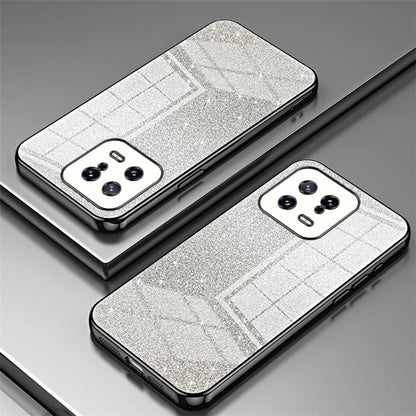 For Xiaomi 13 Cover Soft TPU Precise Cutout Gradient Glitter Design Cell Phone Case