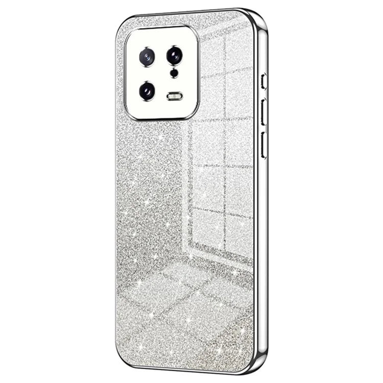 For Xiaomi 13 Cover Soft TPU Precise Cutout Gradient Glitter Design Cell Phone Case