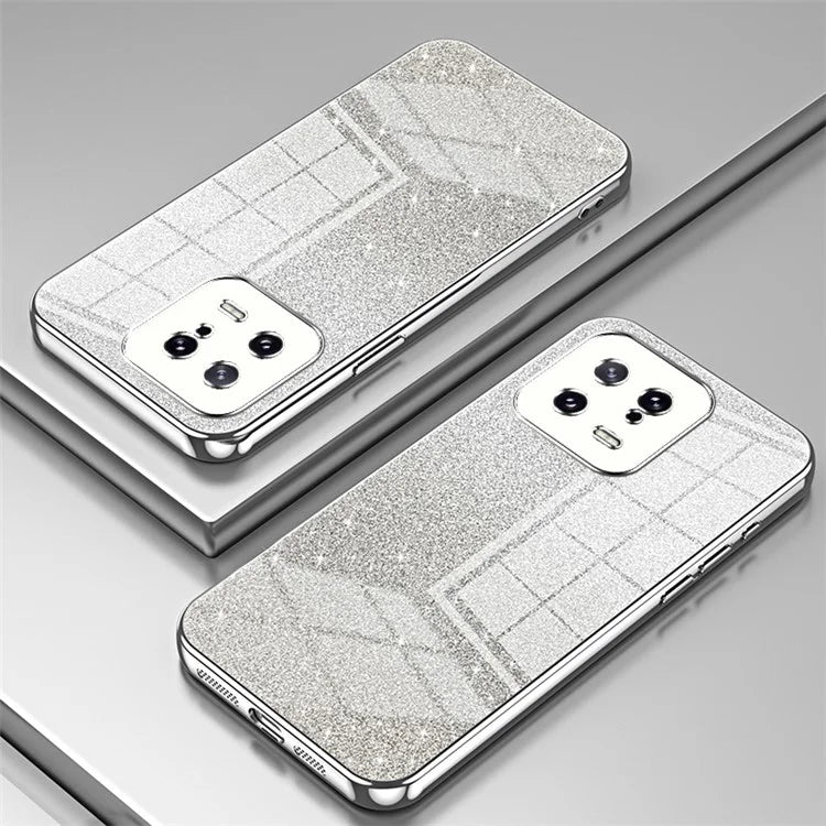 For Xiaomi 13 Cover Soft TPU Precise Cutout Gradient Glitter Design Cell Phone Case