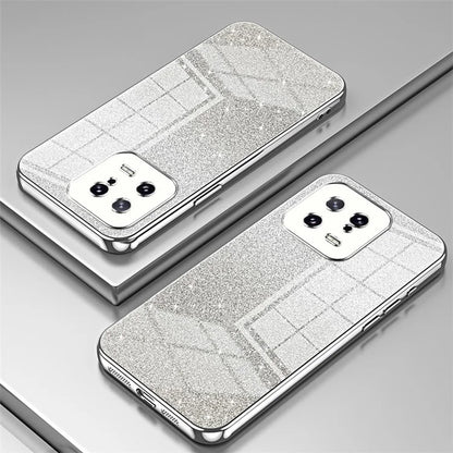 For Xiaomi 13 Cover Soft TPU Precise Cutout Gradient Glitter Design Cell Phone Case