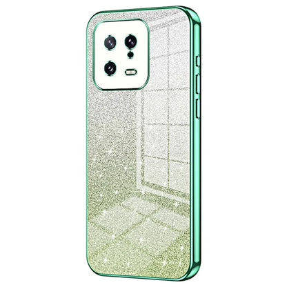 For Xiaomi 13 Cover Soft TPU Precise Cutout Gradient Glitter Design Cell Phone Case