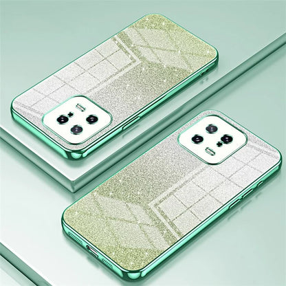 For Xiaomi 13 Cover Soft TPU Precise Cutout Gradient Glitter Design Cell Phone Case