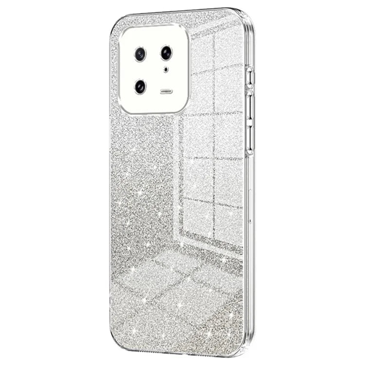 For Xiaomi 13 Cover Soft TPU Precise Cutout Gradient Glitter Design Cell Phone Case