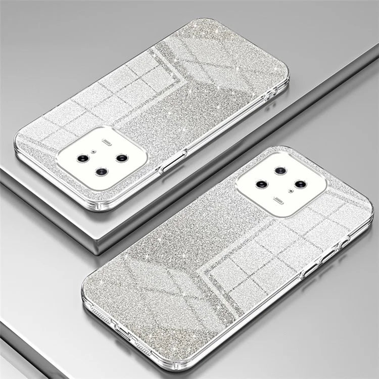 For Xiaomi 13 Cover Soft TPU Precise Cutout Gradient Glitter Design Cell Phone Case