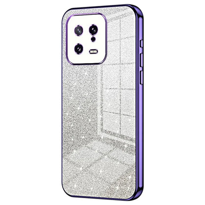 For Xiaomi 13 Cover Soft TPU Precise Cutout Gradient Glitter Design Cell Phone Case